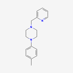 molecular formula C17H21N3 B5565605 1-(4-甲基苯基)-4-(2-吡啶基甲基)哌嗪 