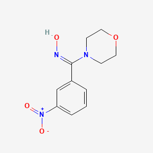 molecular formula C11H13N3O4 B5565642 N-hydroxy-1-(4-morpholinyl)-1-(3-nitrophenyl)methanimine 