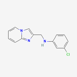 molecular formula C14H12ClN3 B5565646 (3-chlorophenyl)(imidazo[1,2-a]pyridin-2-ylmethyl)amine 