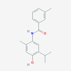 molecular formula C18H21NO2 B5565650 N-(4-hydroxy-5-isopropyl-2-methylphenyl)-3-methylbenzamide 