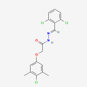 molecular formula C17H15Cl3N2O2 B5565715 2-(4-chloro-3,5-dimethylphenoxy)-N'-(2,6-dichlorobenzylidene)acetohydrazide 