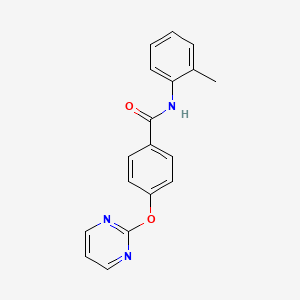 molecular formula C18H15N3O2 B5565798 N-(2-methylphenyl)-4-(2-pyrimidinyloxy)benzamide 