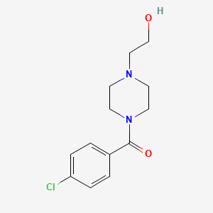 molecular formula C13H17ClN2O2 B5565827 2-[4-(4-氯苯甲酰)-1-哌嗪基]乙醇 