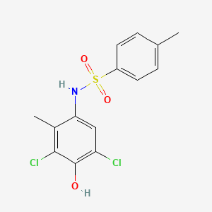 molecular formula C14H13Cl2NO3S B5565837 N-(3,5-dichloro-4-hydroxy-2-methylphenyl)-4-methylbenzenesulfonamide 