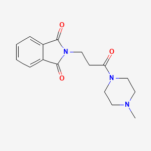 molecular formula C16H19N3O3 B5565895 2-[3-(4-methyl-1-piperazinyl)-3-oxopropyl]-1H-isoindole-1,3(2H)-dione 