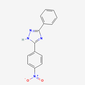 molecular formula C14H10N4O2 B5565897 3-(4-nitrophenyl)-5-phenyl-1H-1,2,4-triazole CAS No. 4057-66-3