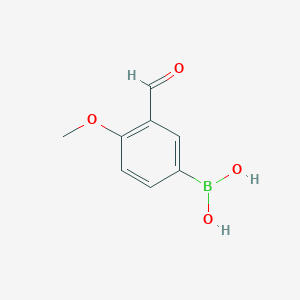 molecular formula C8H9BO4 B055659 3-甲酰-4-甲氧苯硼酸 CAS No. 121124-97-8