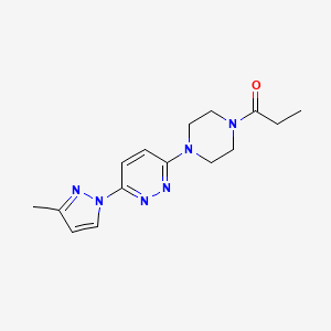 3-(3-methyl-1H-pyrazol-1-yl)-6-(4-propionyl-1-piperazinyl)pyridazine