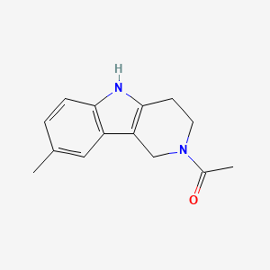 molecular formula C14H16N2O B5565952 2-乙酰基-8-甲基-2,3,4,5-四氢-1H-吡啶并[4,3-b]吲哚 CAS No. 524002-87-7