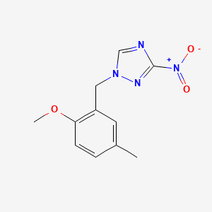 molecular formula C11H12N4O3 B5565959 1-(2-methoxy-5-methylbenzyl)-3-nitro-1H-1,2,4-triazole 