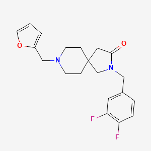 molecular formula C20H22F2N2O2 B5565965 2-(3,4-difluorobenzyl)-8-(2-furylmethyl)-2,8-diazaspiro[4.5]decan-3-one 