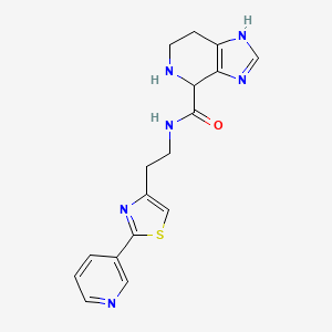 molecular formula C17H18N6OS B5565978 N-{2-[2-(3-pyridinyl)-1,3-thiazol-4-yl]ethyl}-4,5,6,7-tetrahydro-1H-imidazo[4,5-c]pyridine-4-carboxamide dihydrochloride 
