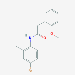 molecular formula C16H16BrNO2 B5565980 N-(4-溴-2-甲基苯基)-2-(2-甲氧基苯基)乙酰胺 