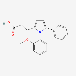 molecular formula C20H19NO3 B5565989 3-[1-(2-methoxyphenyl)-5-phenyl-1H-pyrrol-2-yl]propanoic acid 