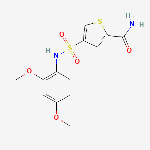 molecular formula C13H14N2O5S2 B5565991 4-{[(2,4-二甲氧苯基)氨基]磺酰基}-2-噻吩甲酰胺 