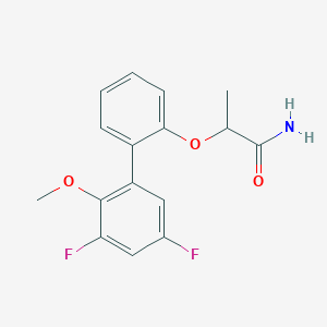 molecular formula C16H15F2NO3 B5566007 2-[(3',5'-difluoro-2'-methoxybiphenyl-2-yl)oxy]propanamide 