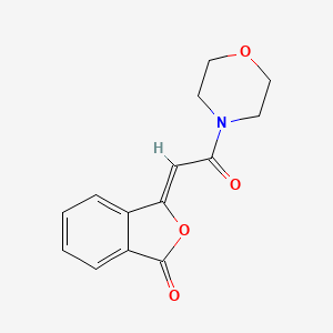 molecular formula C14H13NO4 B5566009 3-[2-(4-吗啉基)-2-氧代乙叉基]-2-苯并呋喃-1(3H)-酮 