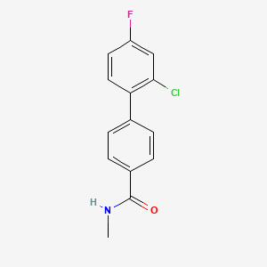 molecular formula C14H11ClFNO B5566051 2'-chloro-4'-fluoro-N-methylbiphenyl-4-carboxamide 