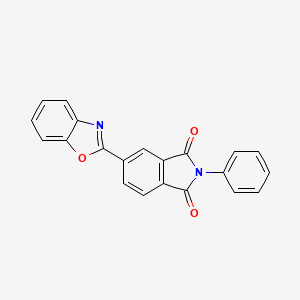 molecular formula C21H12N2O3 B5566107 5-(1,3-苯并恶唑-2-基)-2-苯基-1H-异吲哚-1,3(2H)-二酮 