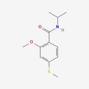molecular formula C12H17NO2S B5566173 N-isopropyl-2-methoxy-4-(methylthio)benzamide 
