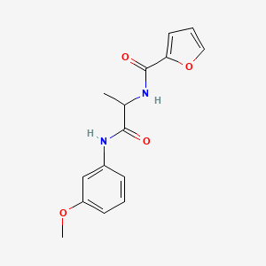 molecular formula C15H16N2O4 B5566184 N-{2-[(3-甲氧基苯基)氨基]-1-甲基-2-氧代乙基}-2-呋喃酰胺 