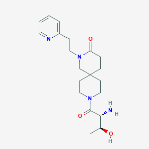 molecular formula C20H30N4O3 B5566191 2-[2-(2-pyridinyl)ethyl]-9-D-threonyl-2,9-diazaspiro[5.5]undecan-3-one dihydrochloride 