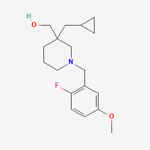 molecular formula C18H26FNO2 B5566219 [3-(cyclopropylmethyl)-1-(2-fluoro-5-methoxybenzyl)piperidin-3-yl]methanol 