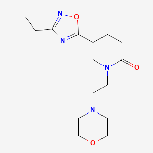 molecular formula C15H24N4O3 B5566247 5-(3-ethyl-1,2,4-oxadiazol-5-yl)-1-[2-(4-morpholinyl)ethyl]-2-piperidinone 