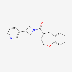 molecular formula C19H20N2O2 B5566260 3-[1-(2,3,4,5-四氢-1-苯并氧杂茚-4-基羰基)氮杂环丁-3-基]吡啶 