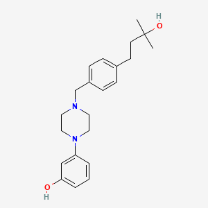 molecular formula C22H30N2O2 B5566269 3-{4-[4-(3-羟基-3-甲基丁基)苄基]-1-哌嗪基}苯酚 