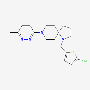 molecular formula C18H23ClN4S B5566274 1-[(5-氯-2-噻吩基)甲基]-8-(6-甲基-3-哒嗪基)-1,8-二氮杂螺[4.5]癸烷 