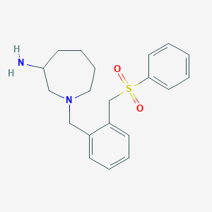 molecular formula C20H26N2O2S B5566344 1-{2-[(phenylsulfonyl)methyl]benzyl}-3-azepanamine dihydrochloride 