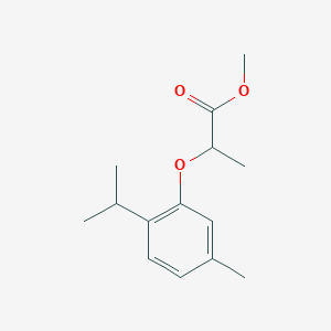 molecular formula C14H20O3 B5566371 methyl 2-(2-isopropyl-5-methylphenoxy)propanoate 