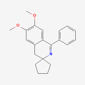 molecular formula C21H23NO2 B5566382 6',7'-二甲氧基-1'-苯基-4'H-螺[环戊烷-1,3'-异喹啉] 