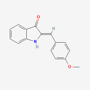 molecular formula C16H13NO2 B5566386 2-(4-methoxybenzylidene)-1,2-dihydro-3H-indol-3-one 