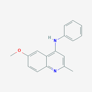 molecular formula C17H16N2O B5566388 6-methoxy-2-methyl-N-phenyl-4-quinolinamine CAS No. 100462-38-2
