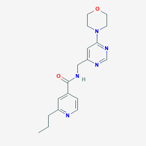 molecular formula C18H23N5O2 B5566392 N-{[6-(4-morpholinyl)-4-pyrimidinyl]methyl}-2-propylisonicotinamide 