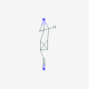 B055664 3-Azapentacyclo[5.1.0.02,4.03,5.06,8]octane-7-carbonitrile,stereoisomer(9CI) CAS No. 122847-12-5