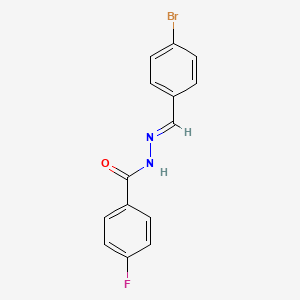 molecular formula C14H10BrFN2O B5566444 N'-(4-bromobenzylidene)-4-fluorobenzohydrazide 