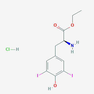 molecular formula C11H14ClI2NO3 B556647 L-3,5-二碘酪氨酸乙酯盐酸盐 CAS No. 74051-47-1