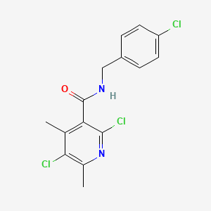 molecular formula C15H13Cl3N2O B5566471 2,5-dichloro-N-(4-chlorobenzyl)-4,6-dimethylnicotinamide 