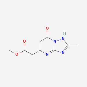 molecular formula C9H10N4O3 B5566515 methyl (2-methyl-7-oxo-4,7-dihydro[1,2,4]triazolo[1,5-a]pyrimidin-5-yl)acetate 