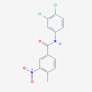 molecular formula C14H10Cl2N2O3 B5566571 N-(3,4-dichlorophenyl)-4-methyl-3-nitrobenzamide 
