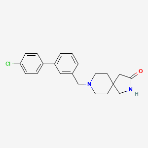 molecular formula C21H23ClN2O B5566593 8-[(4'-chloro-3-biphenylyl)methyl]-2,8-diazaspiro[4.5]decan-3-one 
