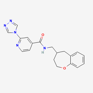 molecular formula C19H19N5O2 B5566597 N-(2,3,4,5-tetrahydro-1-benzoxepin-4-ylmethyl)-2-(4H-1,2,4-triazol-4-yl)isonicotinamide 