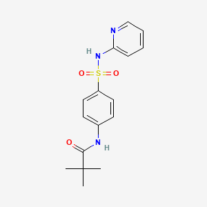molecular formula C16H19N3O3S B5566651 2,2-二甲基-N-{4-[(2-吡啶氨基)磺酰基]苯基}丙酰胺 