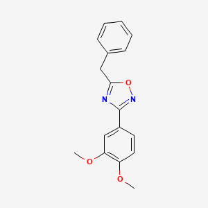 molecular formula C17H16N2O3 B5566669 5-benzyl-3-(3,4-dimethoxyphenyl)-1,2,4-oxadiazole 