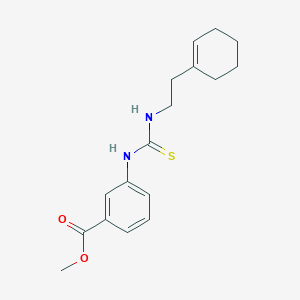 molecular formula C17H22N2O2S B5566677 methyl 3-[({[2-(1-cyclohexen-1-yl)ethyl]amino}carbonothioyl)amino]benzoate 
