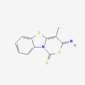 molecular formula C11H8N2S3 B5566691 3-亚氨基-4-甲基-3H-[1,3]噻嗪并[4,3-b][1,3]苯并噻唑-1-硫酮 
