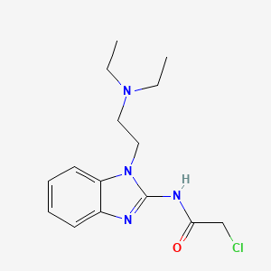molecular formula C15H21ClN4O B5566729 2-chloro-N-{1-[2-(diethylamino)ethyl]-1H-benzimidazol-2-yl}acetamide 